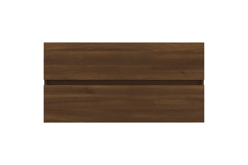 beBasic Servantskap brun eik 90x38,5x45 cm konstruert tre - Brun - Hus & oppussing - Kjøkken & bad - Baderom - Baderomsmøbler & baderomsinnredning - Servantskap & kommode