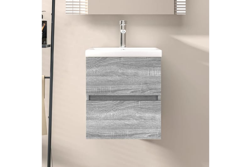beBasic Servantskap grå sonoma 41x38,5x45 cm konstruert tre - GrÃ¥ - Hus & oppussing - Kjøkken & bad - Baderom - Baderomsmøbler & baderomsinnredning - Servantskap & kommode