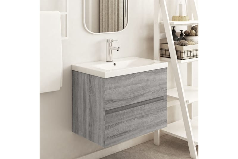 beBasic Servantskap grå sonoma 60x38,5x45 cm konstruert tre - GrÃ¥ - Hus & oppussing - Kjøkken & bad - Baderom - Baderomsmøbler & baderomsinnredning - Servantskap & kommode