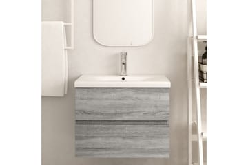 beBasic Servantskap grå sonoma 60x38,5x45 cm konstruert tre - GrÃ¥ - Hus & oppussing - Kjøkken & bad - Baderom - Baderomsmøbler & baderomsinnredning - Servantskap & kommode