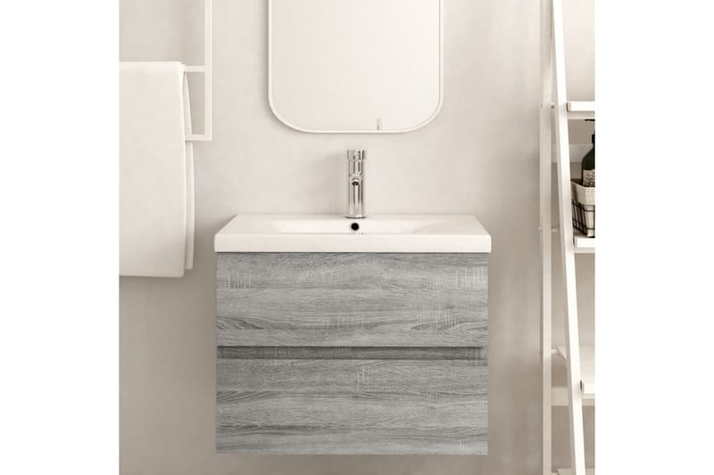 beBasic Servantskap grå sonoma 60x38,5x45 cm konstruert tre - GrÃ¥ - Hus & oppussing - Kjøkken & bad - Baderom - Baderomsmøbler & baderomsinnredning - Servantskap & kommode