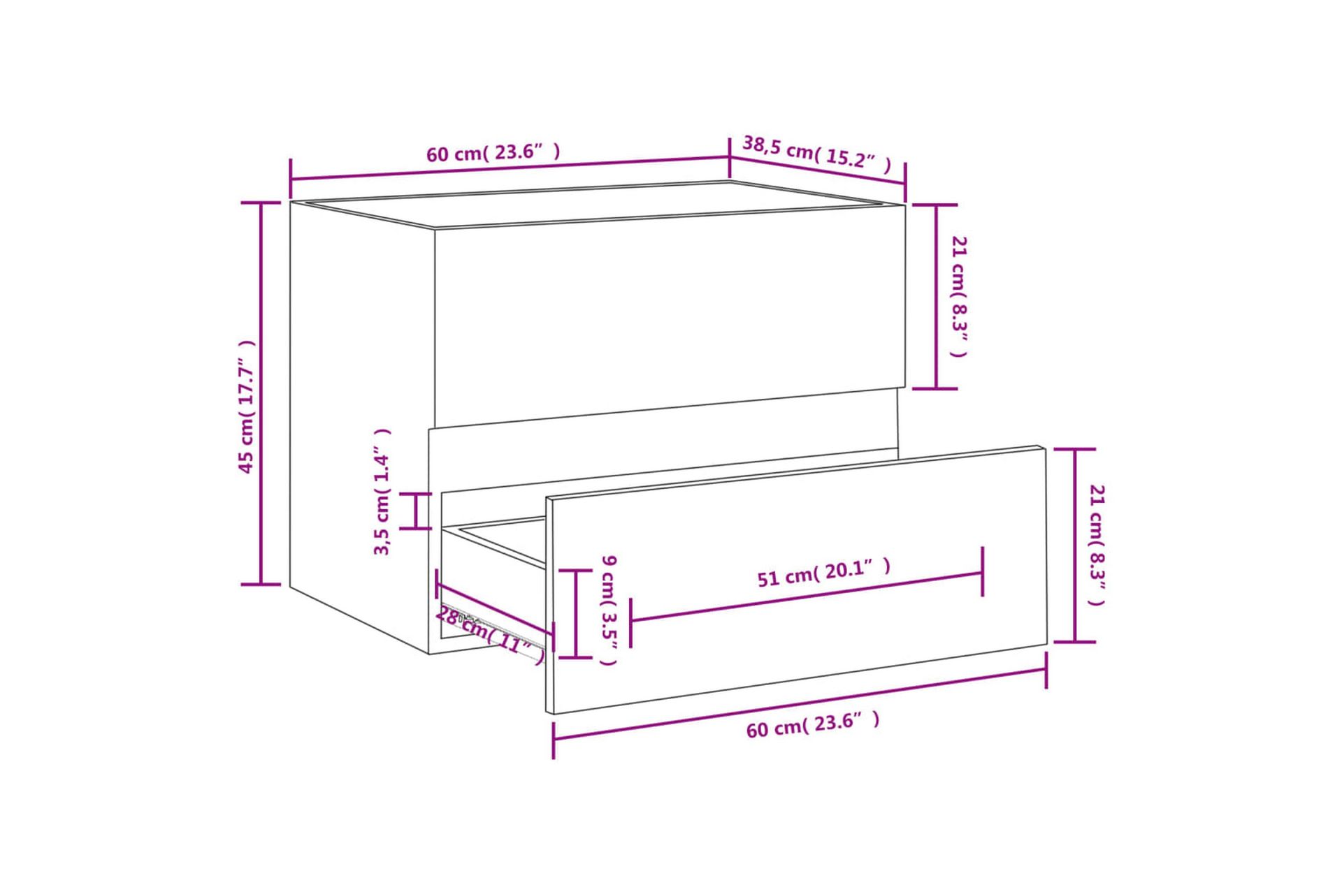 beBasic Servantskap grå sonoma 60x38,5x45 cm konstruert tre - GrÃ¥ - Hus & oppussing - Kjøkken & bad - Baderom - Baderomsmøbler & baderomsinnredning - Servantskap & kommode
