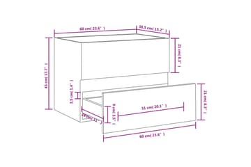 beBasic Servantskap grå sonoma 60x38,5x45 cm konstruert tre - GrÃ¥ - Hus & oppussing - Kjøkken & bad - Baderom - Baderomsmøbler & baderomsinnredning - Servantskap & kommode