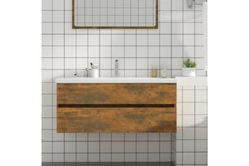 beBasic Servantskap røkt eik 100x38,5x45 cm konstruert tre - Brun - Hus & oppussing - Kjøkken & bad - Baderom - Baderomsmøbler & baderomsinnredning - Servantskap & kommode