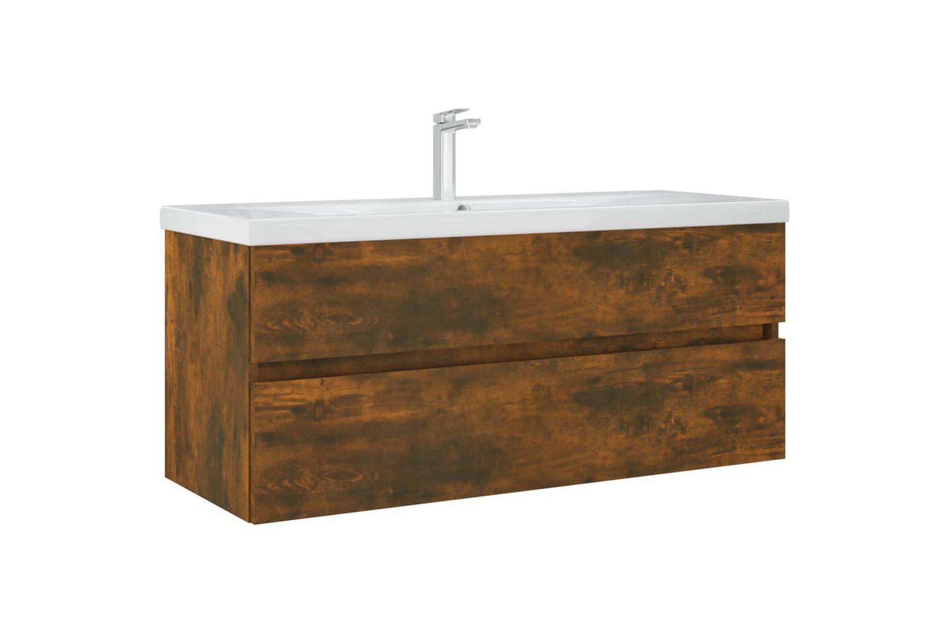 beBasic Servantskap røkt eik 100x38,5x45 cm konstruert tre - Brun - Hus & oppussing - Kjøkken & bad - Baderom - Baderomsmøbler & baderomsinnredning - Servantskap & kommode