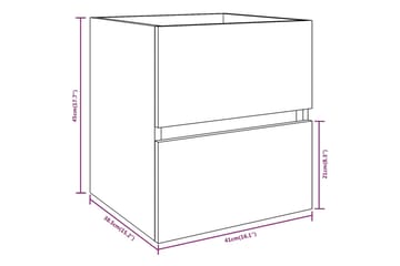 beBasic Servantskap røkt eik 41x38,5x45 cm konstruert tre - Brun - Hus & oppussing - Kjøkken & bad - Baderom - Baderomsmøbler & baderomsinnredning - Servantskap & kommode