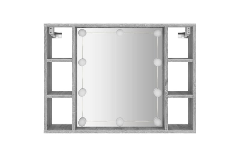 beBasic Speilskap med LED grå sonoma 76x15x55 cm - GrÃ¥ - Hus & oppussing - Kjøkken & bad - Baderom - Baderomsmøbler & baderomsinnredning - Speilskap