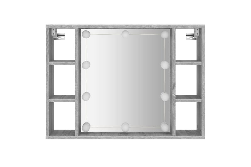 beBasic Speilskap med LED grå sonoma 76x15x55 cm - GrÃ¥ - Speilskap