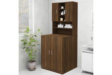beBasic Vaskemaskinskap brun eik 70,5x25,5x90 cm - Hus & oppussing - Kjøkken & bad - Baderom - Baderomsmøbler & baderomsinnredning - Baderomsskap