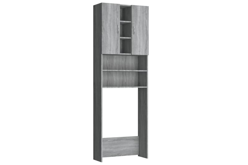 beBasic Vaskemaskinskap grå sonoma 64x25,5x190 cm - Hus & oppussing - Kjøkken & bad - Baderom - Baderomsmøbler & baderomsinnredning - Baderomsskap