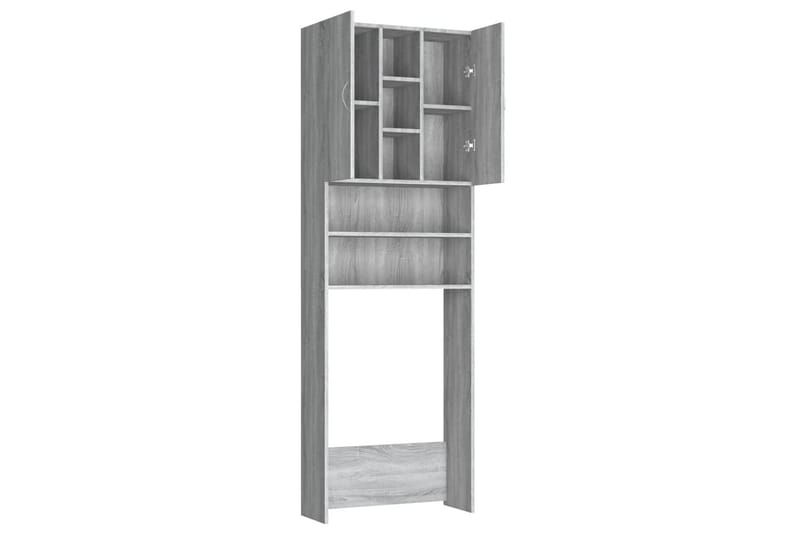 beBasic Vaskemaskinskap grå sonoma 64x25,5x190 cm - Hus & oppussing - Kjøkken & bad - Baderom - Baderomsmøbler & baderomsinnredning - Baderomsskap