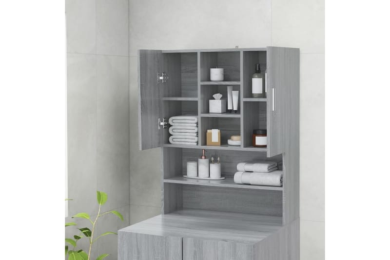 beBasic Vaskemaskinskap grå sonoma 70,5x25,5x90 cm - Hus & oppussing - Kjøkken & bad - Baderom - Baderomsmøbler & baderomsinnredning - Baderomsskap