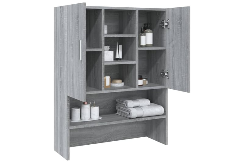 beBasic Vaskemaskinskap grå sonoma 70,5x25,5x90 cm - Hus & oppussing - Kjøkken & bad - Baderom - Baderomsmøbler & baderomsinnredning - Baderomsskap