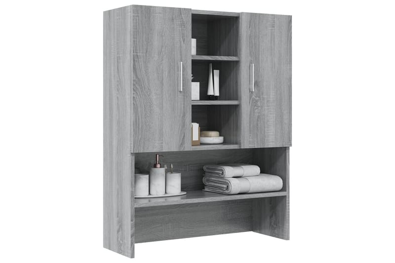 beBasic Vaskemaskinskap grå sonoma 70,5x25,5x90 cm - Hus & oppussing - Kjøkken & bad - Baderom - Baderomsmøbler & baderomsinnredning - Baderomsskap
