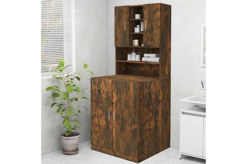 beBasic Vaskemaskinskap røkt eik 70,5x25,5x90 cm - Hus & oppussing - Kjøkken & bad - Baderom - Baderomsmøbler & baderomsinnredning - Baderomsskap