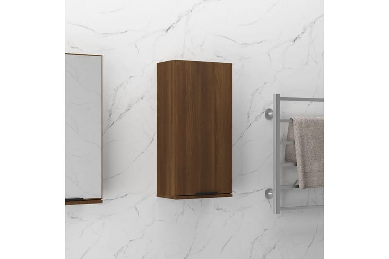 beBasic Vegghengt baderomsskap brun eik 32x20x67 cm - Brun - Hus & oppussing - Kjøkken & bad - Baderom - Baderomsmøbler & baderomsinnredning - Baderomsskap