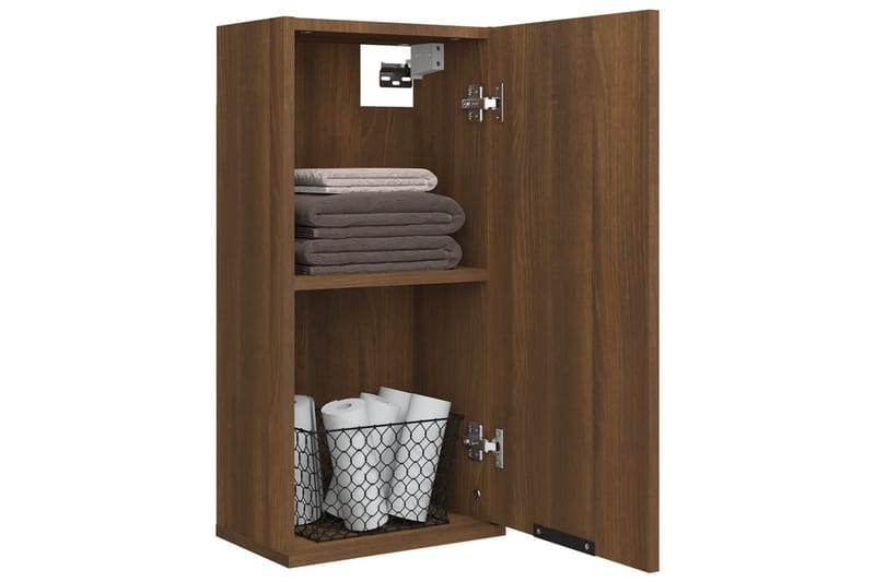 beBasic Vegghengt baderomsskap brun eik 32x20x67 cm - Brun - Hus & oppussing - Kjøkken & bad - Baderom - Baderomsmøbler & baderomsinnredning - Baderomsskap