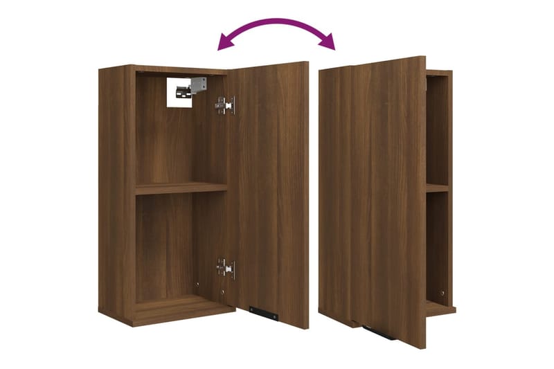 beBasic Vegghengt baderomsskap brun eik 32x20x67 cm - Brun - Hus & oppussing - Kjøkken & bad - Baderom - Baderomsmøbler & baderomsinnredning - Baderomsskap