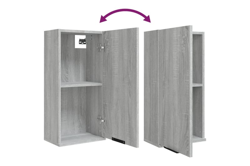 beBasic Vegghengt baderomsskap grå sonoma 32x20x67 cm - GrÃ¥ - Hus & oppussing - Kjøkken & bad - Baderom - Baderomsmøbler & baderomsinnredning - Baderomsskap