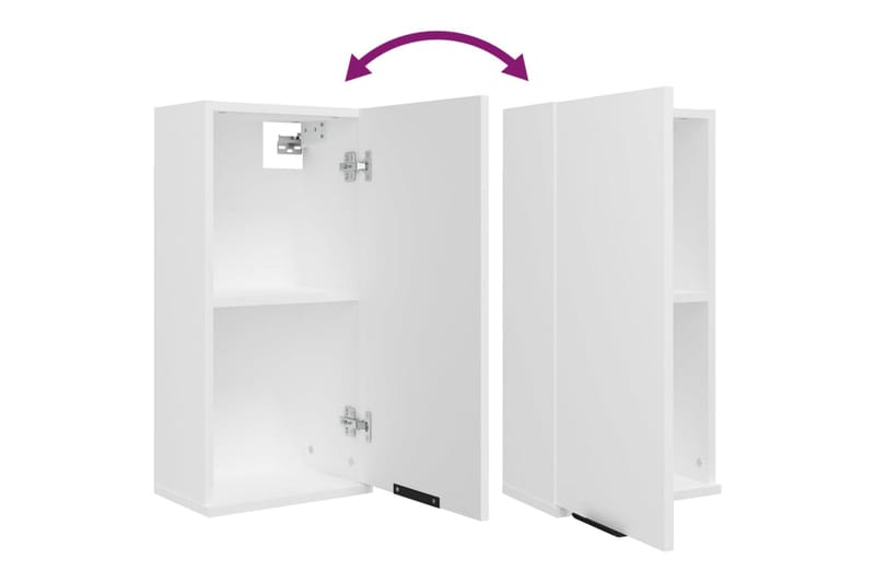 beBasic Vegghengt baderomsskap hvit 32x20x67 cm - Hvit - Hus & oppussing - Kjøkken & bad - Baderom - Baderomsmøbler & baderomsinnredning - Baderomsskap