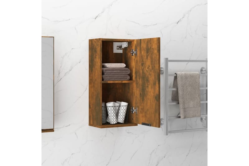beBasic Vegghengt baderomsskap røkt eik 32x20x67 cm - Brun - Hus & oppussing - Kjøkken & bad - Baderom - Baderomsmøbler & baderomsinnredning - Baderomsskap