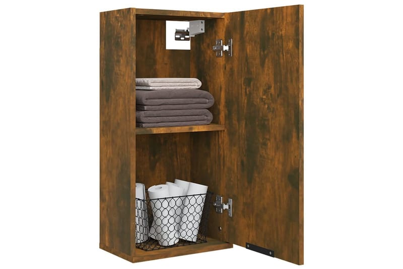 beBasic Vegghengt baderomsskap røkt eik 32x20x67 cm - Brun - Hus & oppussing - Kjøkken & bad - Baderom - Baderomsmøbler & baderomsinnredning - Baderomsskap