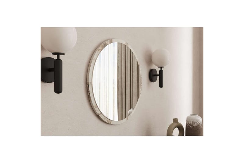 Buhem Baderomsspeil 60 cm Rund - Marmor - Hus & oppussing - Kjøkken & bad - Baderom - Baderomsmøbler & baderomsinnredning - Baderomsspeil