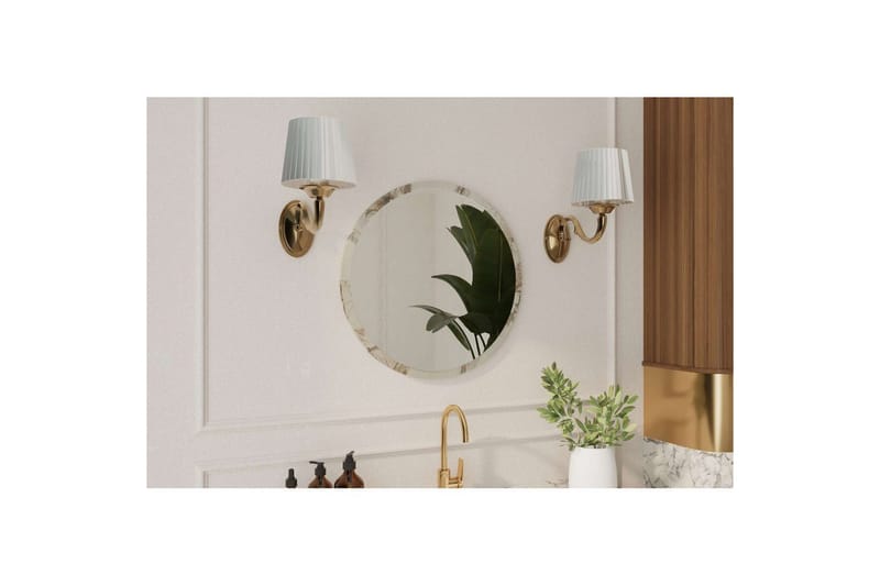 Buhem Baderomsspeil 60 cm Rund - Marmor - Hus & oppussing - Kjøkken & bad - Baderom - Baderomsmøbler & baderomsinnredning - Baderomsspeil