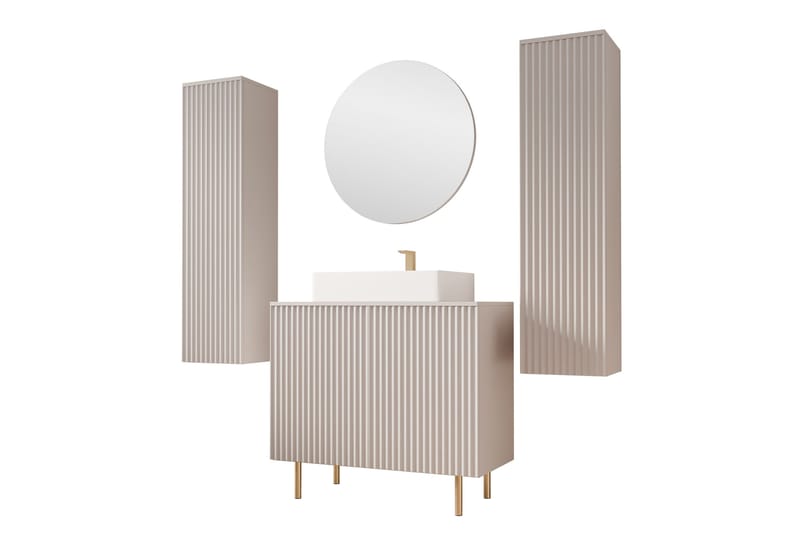 Casa Komplett Møbelpakke - Beige - Hus & oppussing - Kjøkken & bad - Baderom - Baderomsmøbler & baderomsinnredning - Komplette møbelpakker