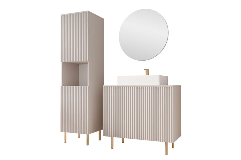 Casa Komplett Møbelpakke - Beige - Hus & oppussing - Kjøkken & bad - Baderom - Baderomsmøbler & baderomsinnredning - Komplette møbelpakker