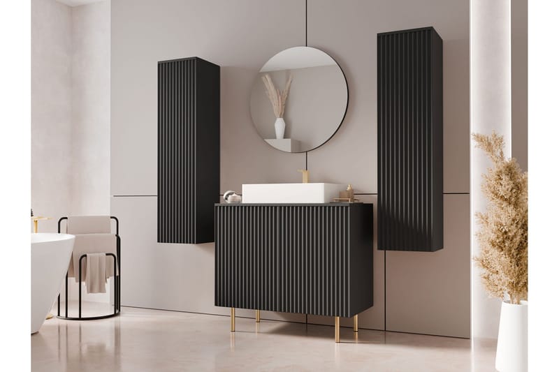 Casa Komplett Møbelpakke - Svart - Hus & oppussing - Kjøkken & bad - Baderom - Baderomsmøbler & baderomsinnredning - Komplette møbelpakker