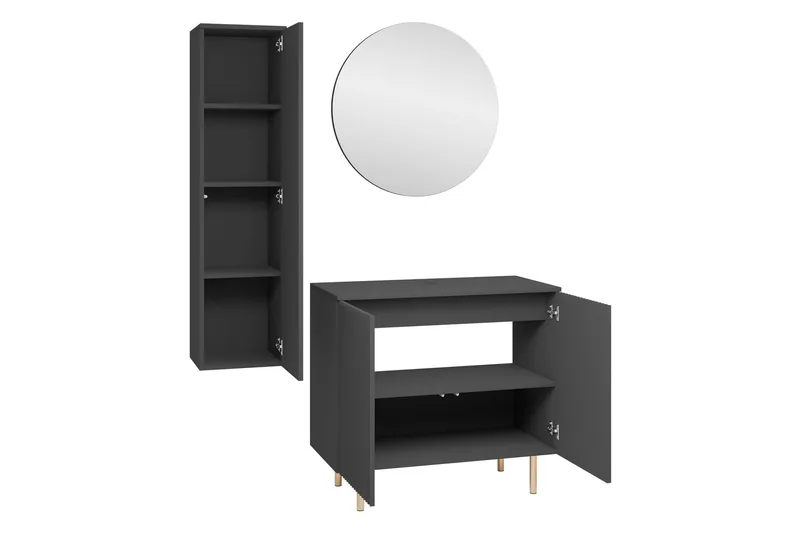 Casa Komplett Møbelpakke - Svart - Hus & oppussing - Kjøkken & bad - Baderom - Baderomsmøbler & baderomsinnredning - Komplette møbelpakker