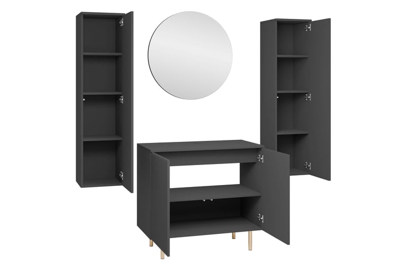 Casa Komplett Møbelpakke - Svart - Hus & oppussing - Kjøkken & bad - Baderom - Baderomsmøbler & baderomsinnredning - Komplette møbelpakker