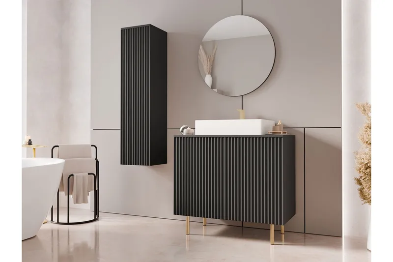 Casa Komplett Møbelpakke - Svart - Hus & oppussing - Kjøkken & bad - Baderom - Baderomsmøbler & baderomsinnredning - Komplette møbelpakker