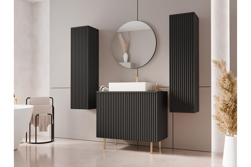 Casa Komplett Møbelpakke - Svart - Hus & oppussing - Kjøkken & bad - Baderom - Baderomsmøbler & baderomsinnredning - Komplette møbelpakker