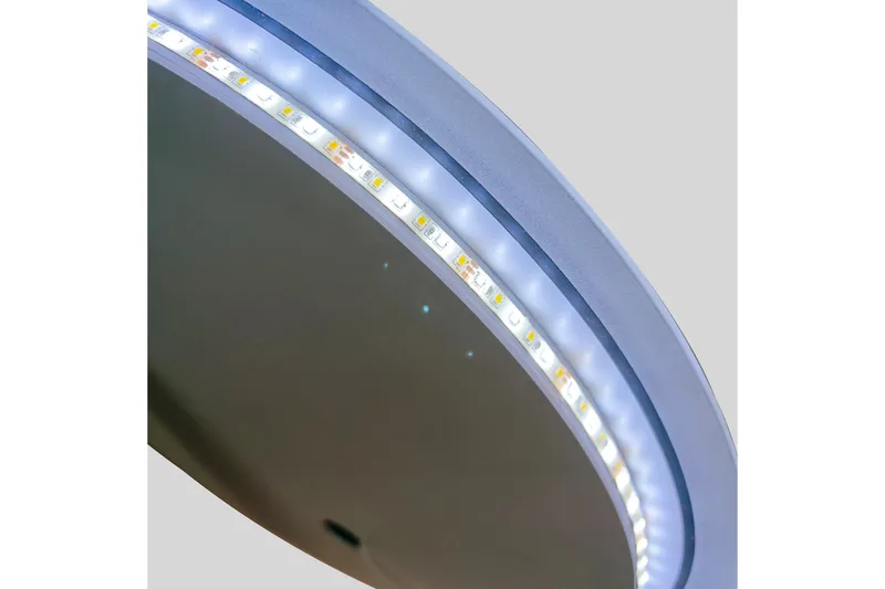 Clas Rundt Baderomsspeil med LED-belysning 100 cm - Anti-Fog og Touch-Kontroll - Hus & oppussing - Kjøkken & bad - Baderom - Baderomsmøbler & baderomsinnredning - Baderomsspeil