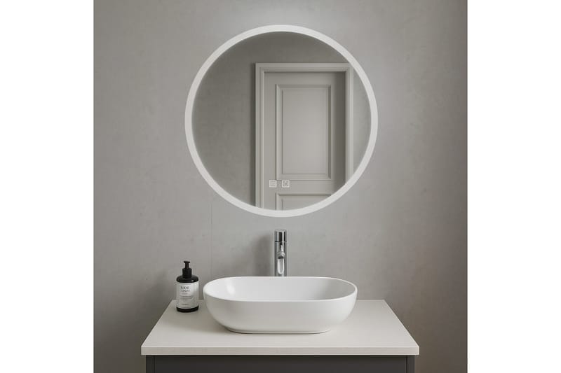 Clas Rundt Baderomsspeil med LED-belysning 120 cm - Anti-Fog og Touch-Kontroll - Hus & oppussing - Kjøkken & bad - Baderom - Baderomsmøbler & baderomsinnredning - Baderomsspeil