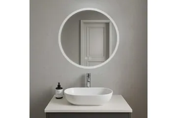 Clas Rundt Baderomsspeil med LED-belysning 120 cm - Anti-Fog og Touch-Kontroll - Hus & oppussing - Kjøkken & bad - Baderom - Baderomsmøbler & baderomsinnredning - Baderomsspeil