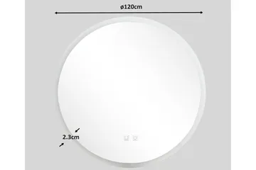Clas Rundt Baderomsspeil med LED-belysning 120 cm - Anti-Fog og Touch-Kontroll - Hus & oppussing - Kjøkken & bad - Baderom - Baderomsmøbler & baderomsinnredning - Baderomsspeil