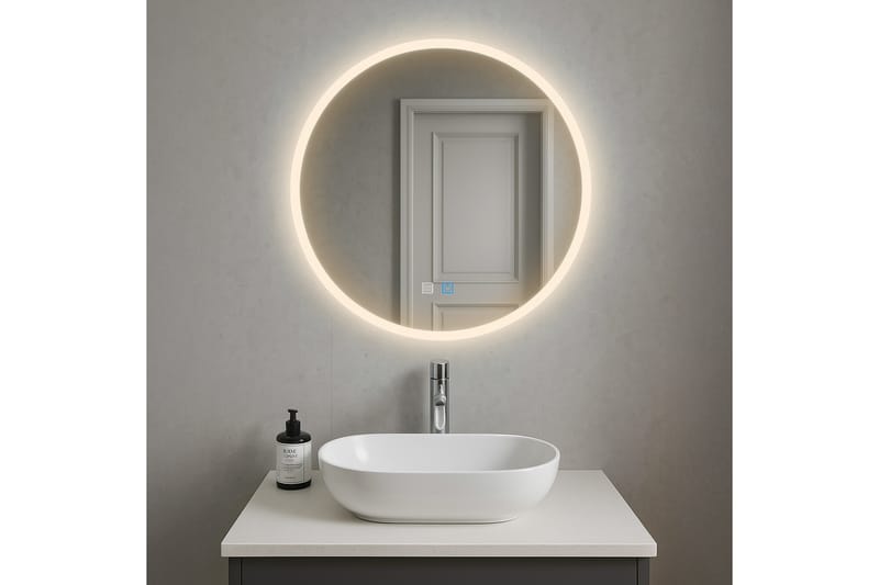 Clas Rundt Baderomsspeil med LED-belysning 120 cm - Transparent - Hus & oppussing - Kjøkken & bad - Baderom - Baderomsmøbler & baderomsinnredning - Baderomsspeil