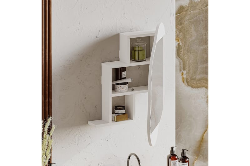 Dartmoor Baderomsspeil 60 cm Rektangulært - Hvit - Hus & oppussing - Kjøkken & bad - Baderom - Baderomsmøbler & baderomsinnredning - Baderomsspeil