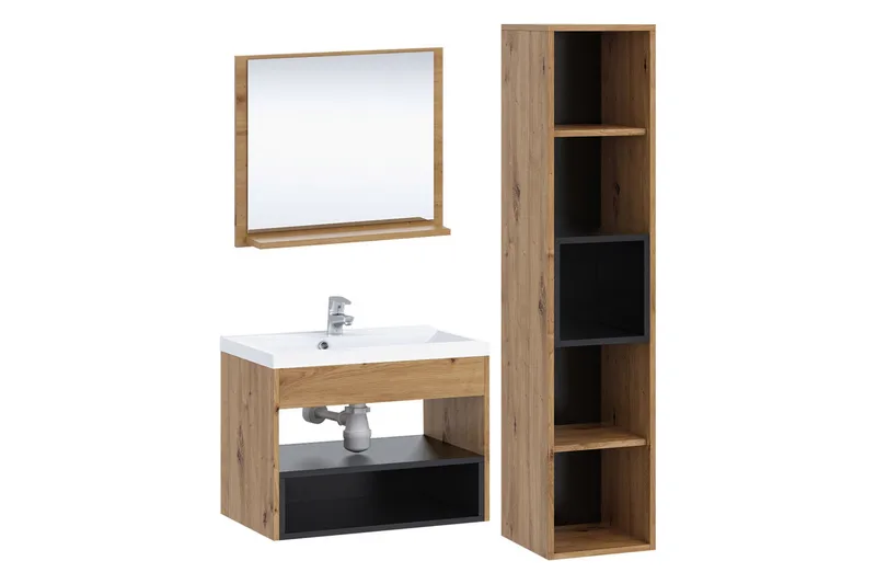 Ekomi Møbelsett til Bad 133 cm - Hus & oppussing - Kjøkken & bad - Baderom - Baderomsmøbler & baderomsinnredning - Komplette møbelpakker