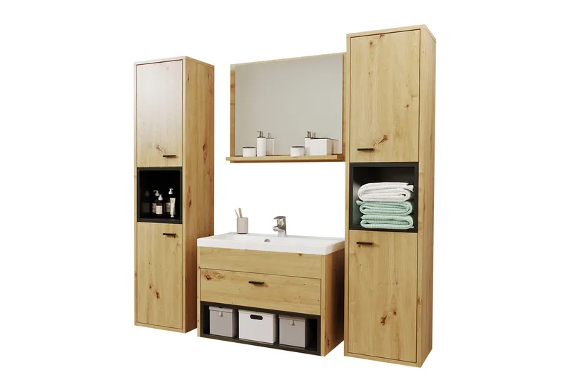 Ekomi Møbelsett til Bad 133 cm - Hus & oppussing - Kjøkken & bad - Baderom - Baderomsmøbler & baderomsinnredning - Komplette møbelpakker