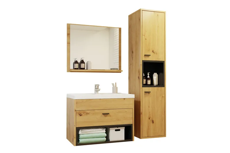 Ekomi Møbelsett til Bad 133 cm - Hus & oppussing - Kjøkken & bad - Baderom - Baderomsmøbler & baderomsinnredning - Komplette møbelpakker