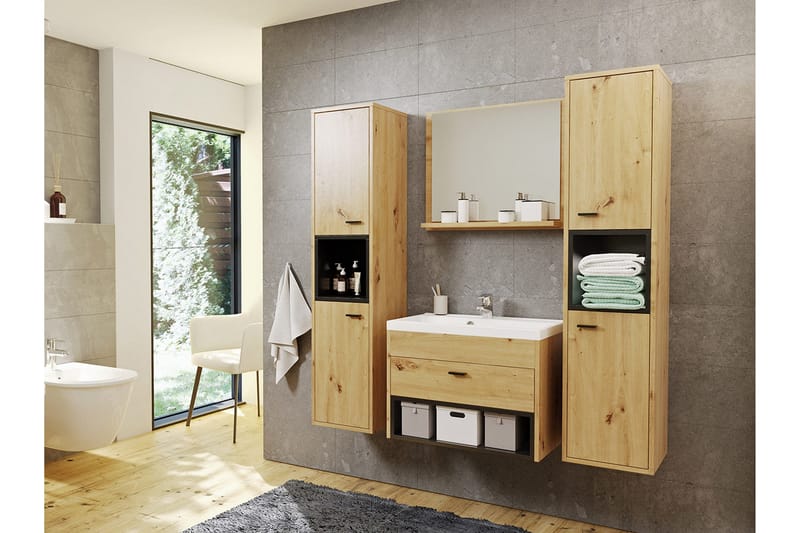 Ekomi Møbelsett til Bad 133 cm - Hus & oppussing - Kjøkken & bad - Baderom - Baderomsmøbler & baderomsinnredning - Komplette møbelpakker