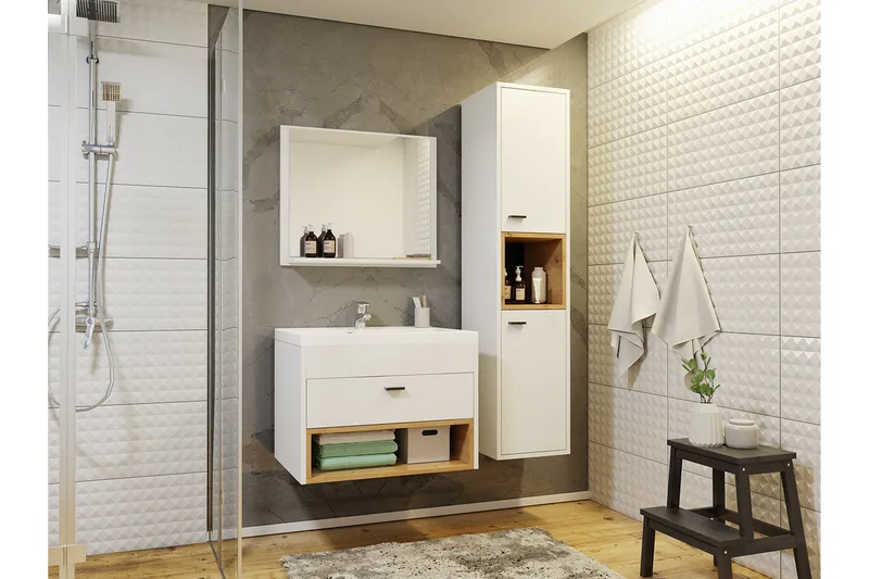 Ekomi Møbelsett til Bad 133 cm - Hus & oppussing - Kjøkken & bad - Baderom - Baderomsmøbler & baderomsinnredning - Komplette møbelpakker