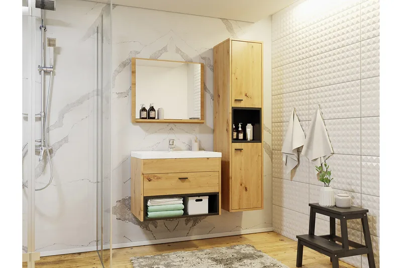 Ekomi Møbelsett til Bad 133 cm - Hus & oppussing - Kjøkken & bad - Baderom - Baderomsmøbler & baderomsinnredning - Komplette møbelpakker