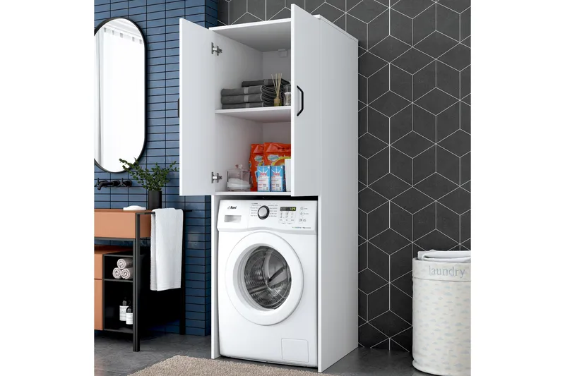 Elli Høyskap Baderom - Hvit - Hus & oppussing - Kjøkken & bad - Baderom - Baderomsmøbler & baderomsinnredning - Baderomsskap