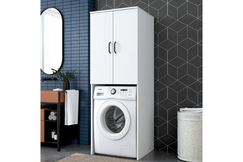 Elli Høyskap Baderom - Hvit - Hus & oppussing - Kjøkken & bad - Baderom - Baderomsmøbler & baderomsinnredning - Baderomsskap