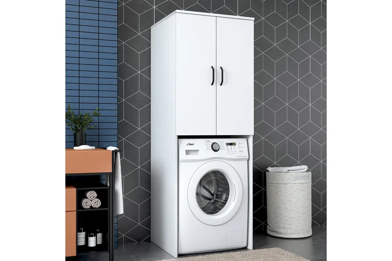 Elli Høyskap Baderom - Hvit - Hus & oppussing - Kjøkken & bad - Baderom - Baderomsmøbler & baderomsinnredning - Baderomsskap